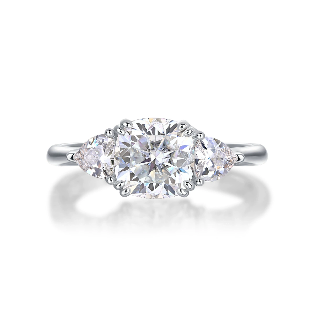 Lyra – Cushion-Cut Sterling Silver Ring