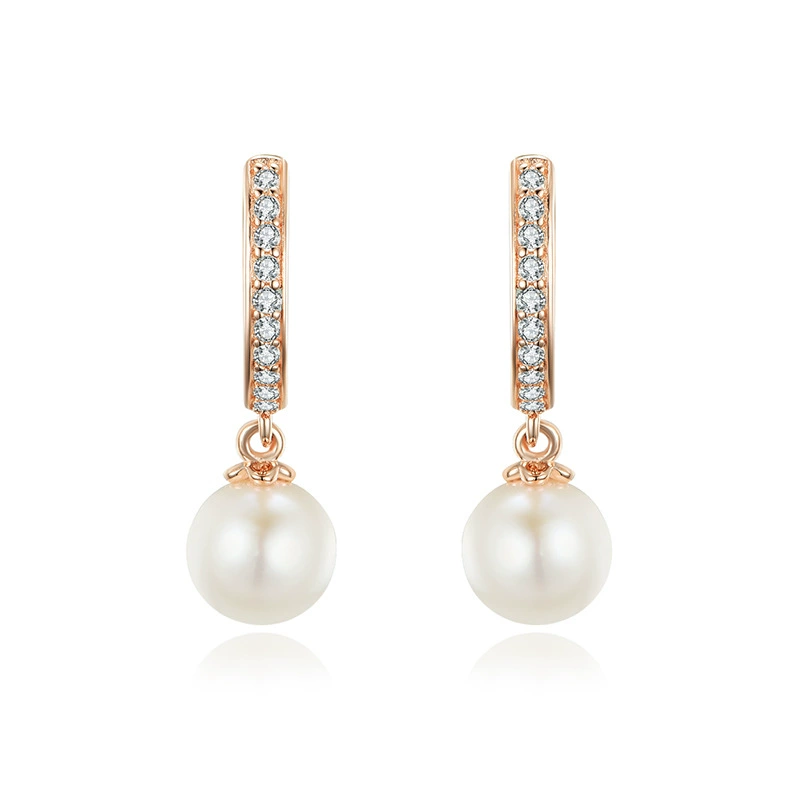 Aurelia – Pearl Drop Hoop Earrings