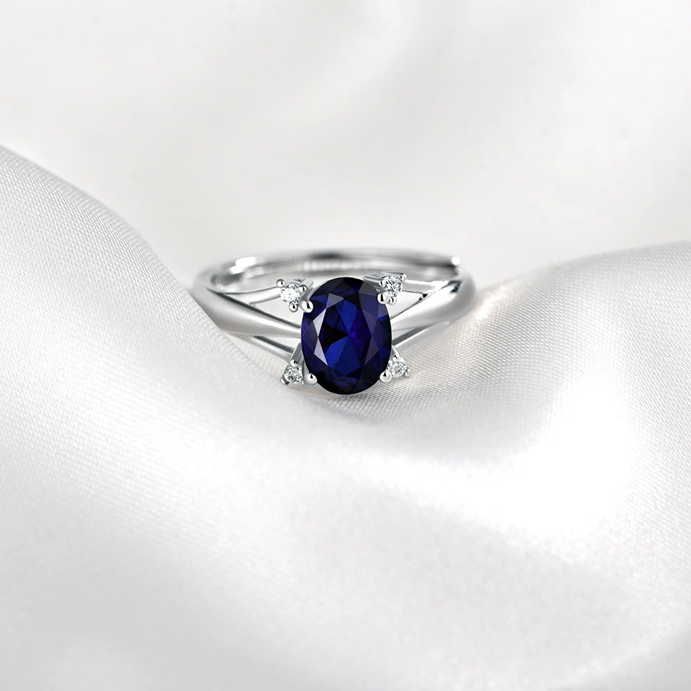 Aveline – Midnight Sapphire Halo Ring