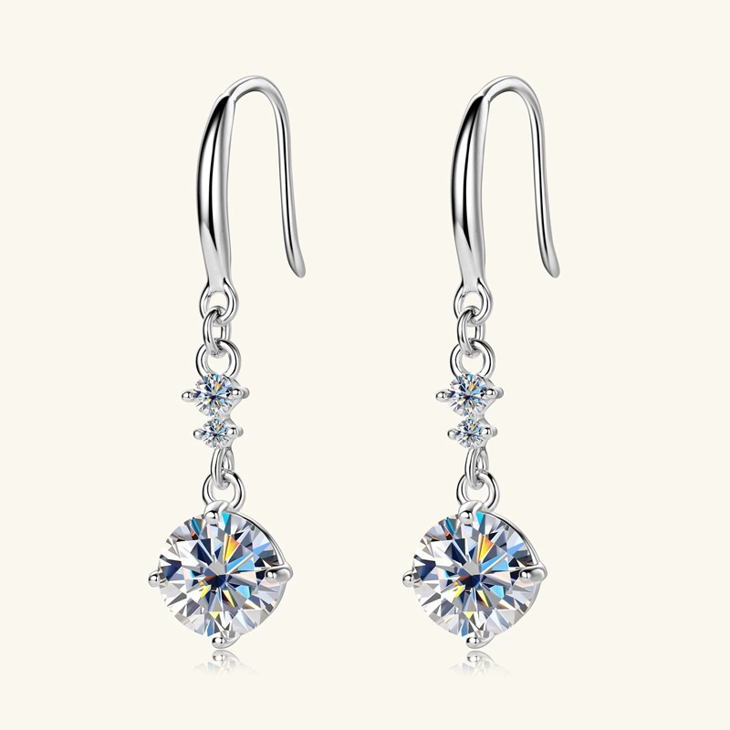 Moissanite Tassel Drop Earrings