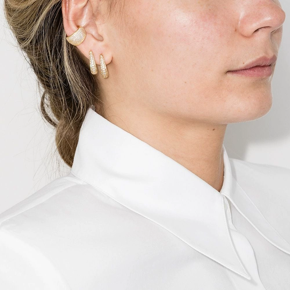 Mirella – Zircon Glow Huggie Earrings