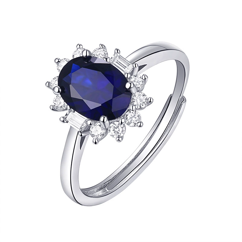  Aveline – Midnight Sapphire Halo Ring