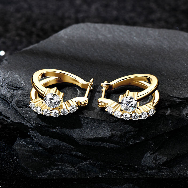 Aurélia Moissanite Hoop Earrings
