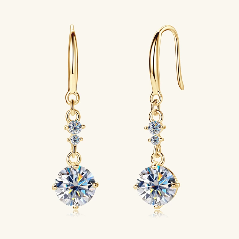 Moissanite Tassel Drop Earrings
