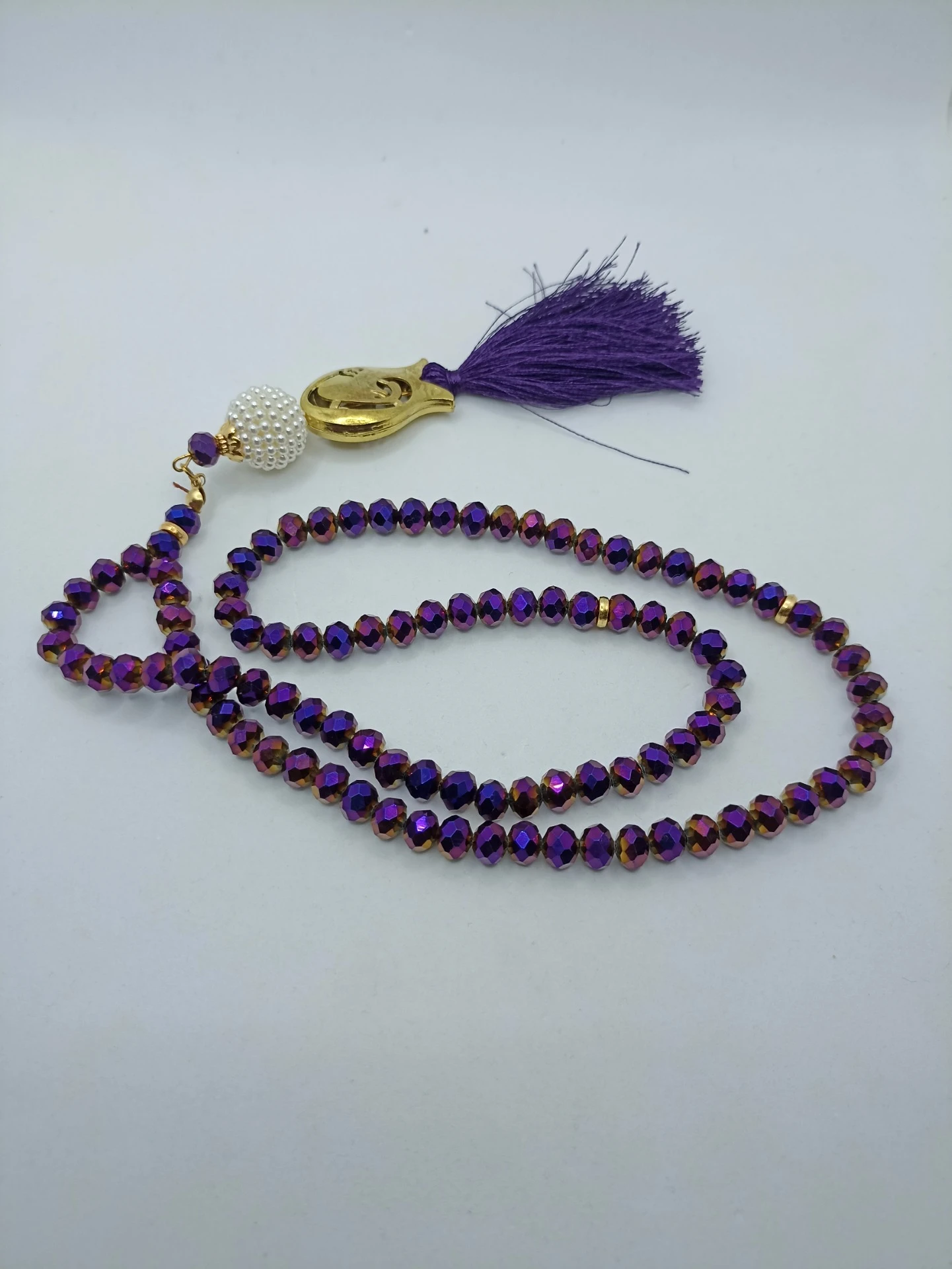Chapelet Tasbih Cristal Bleu 