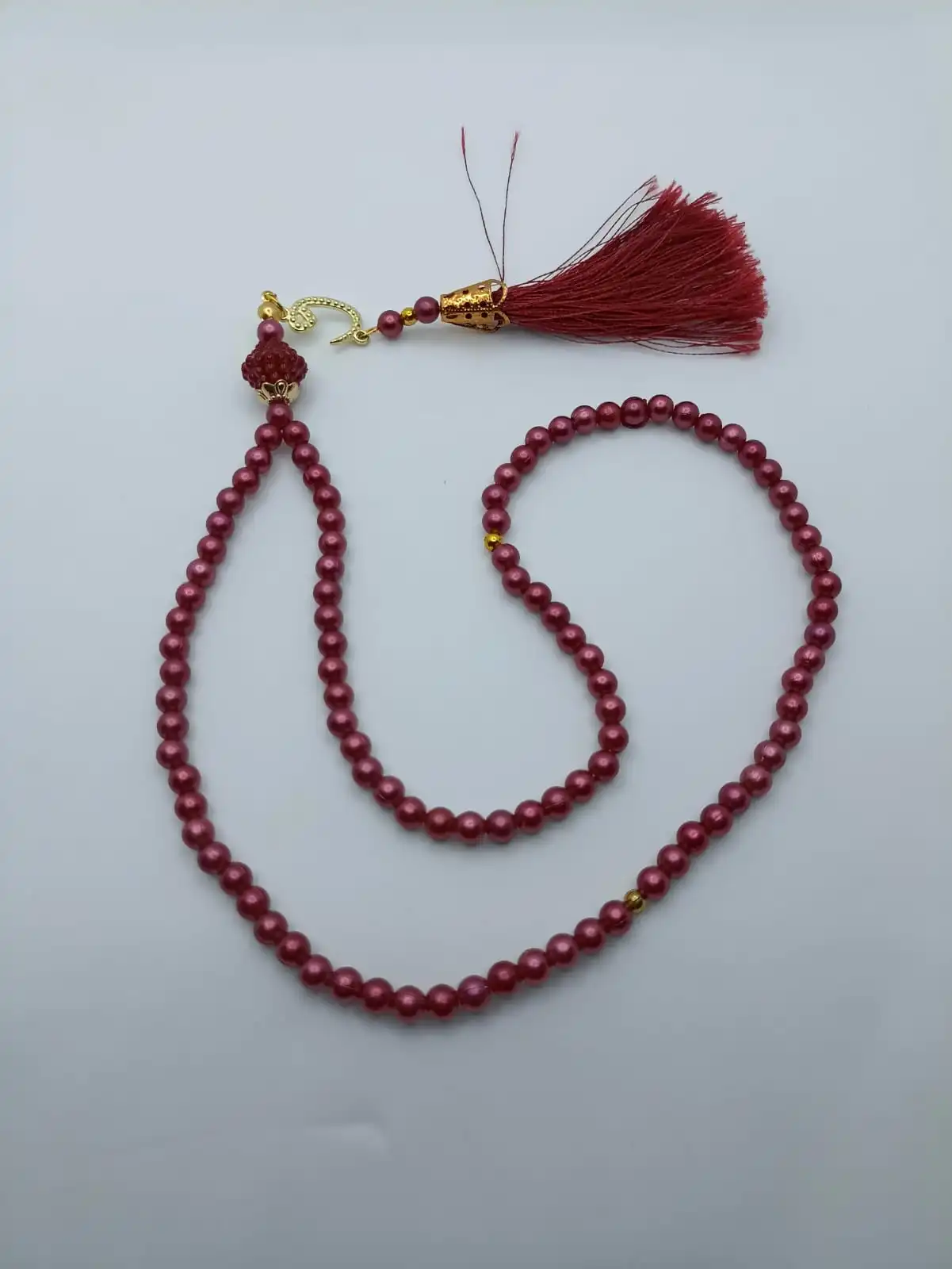 Chapelet Tasbih 99 Perles Rouge foncé