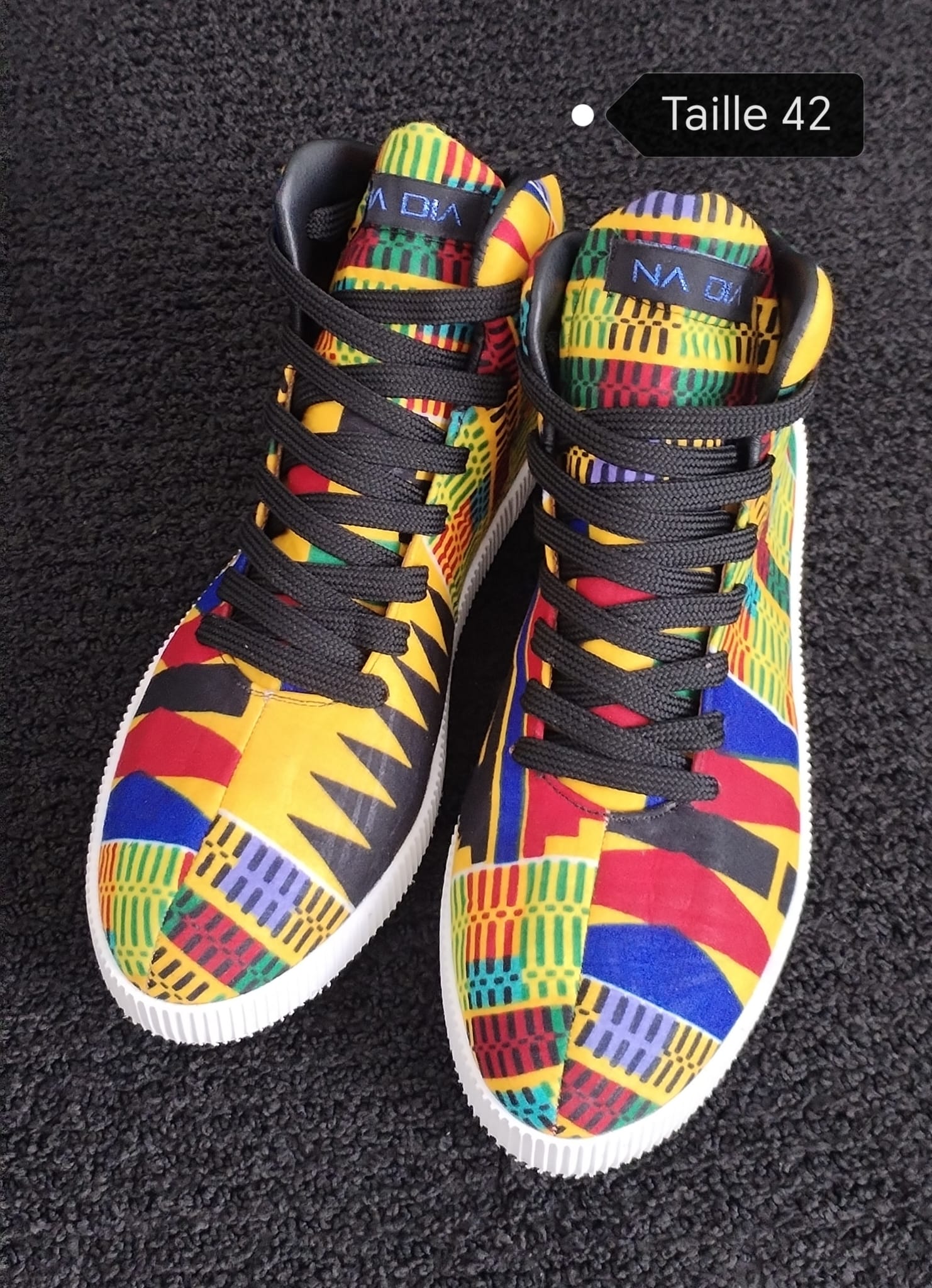 Baskets WAX Artisanales Sénégal Homme & Femme Collection Na Dia - Fait Main