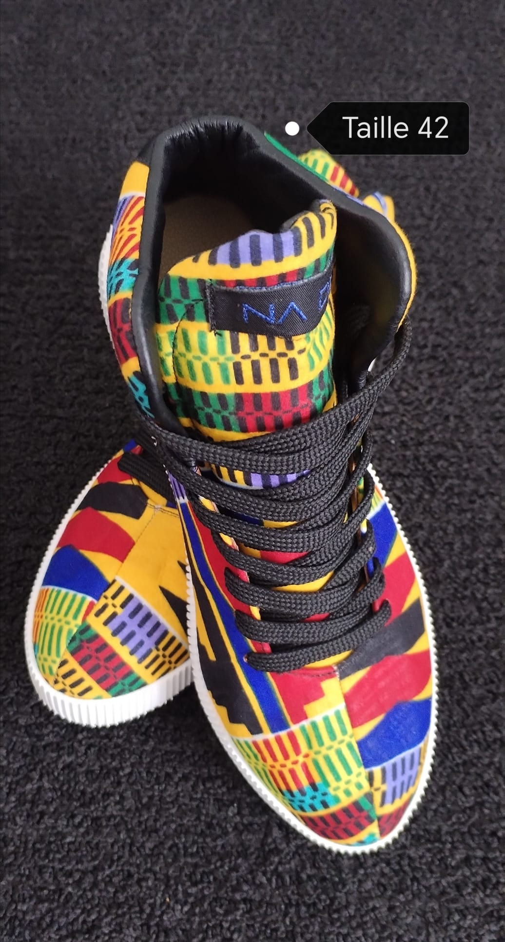 Baskets WAX Artisanales Sénégal Homme & Femme Collection Na Dia - Fait Main