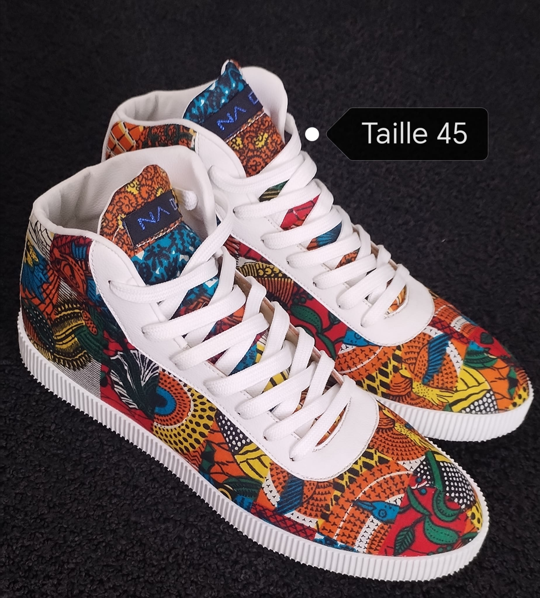 Baskets WAX Artisanales Sénégal Homme & Femme Collection Na Dia - Fait Main