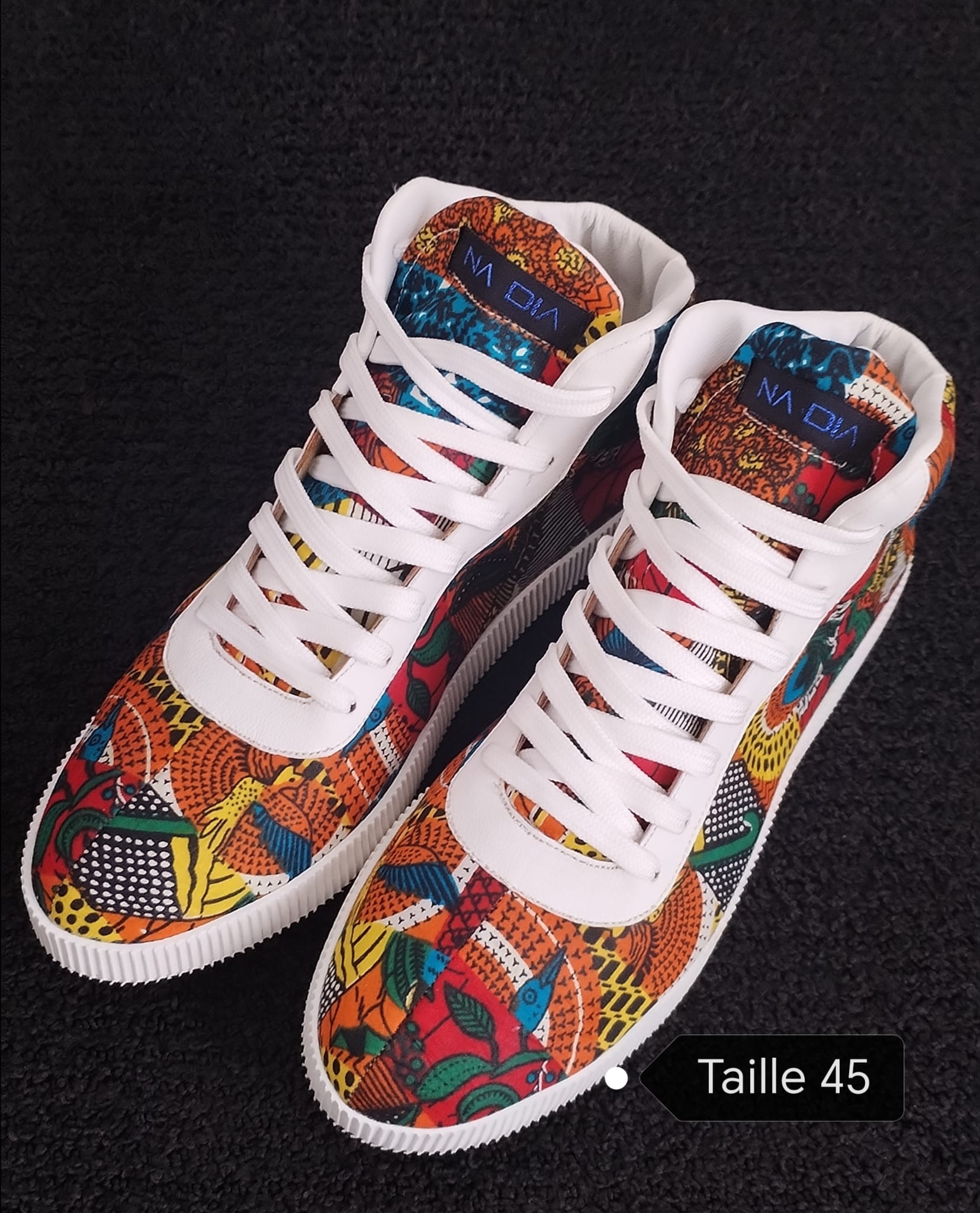 Baskets WAX Artisanales Sénégal Homme & Femme Collection Na Dia - Fait Main