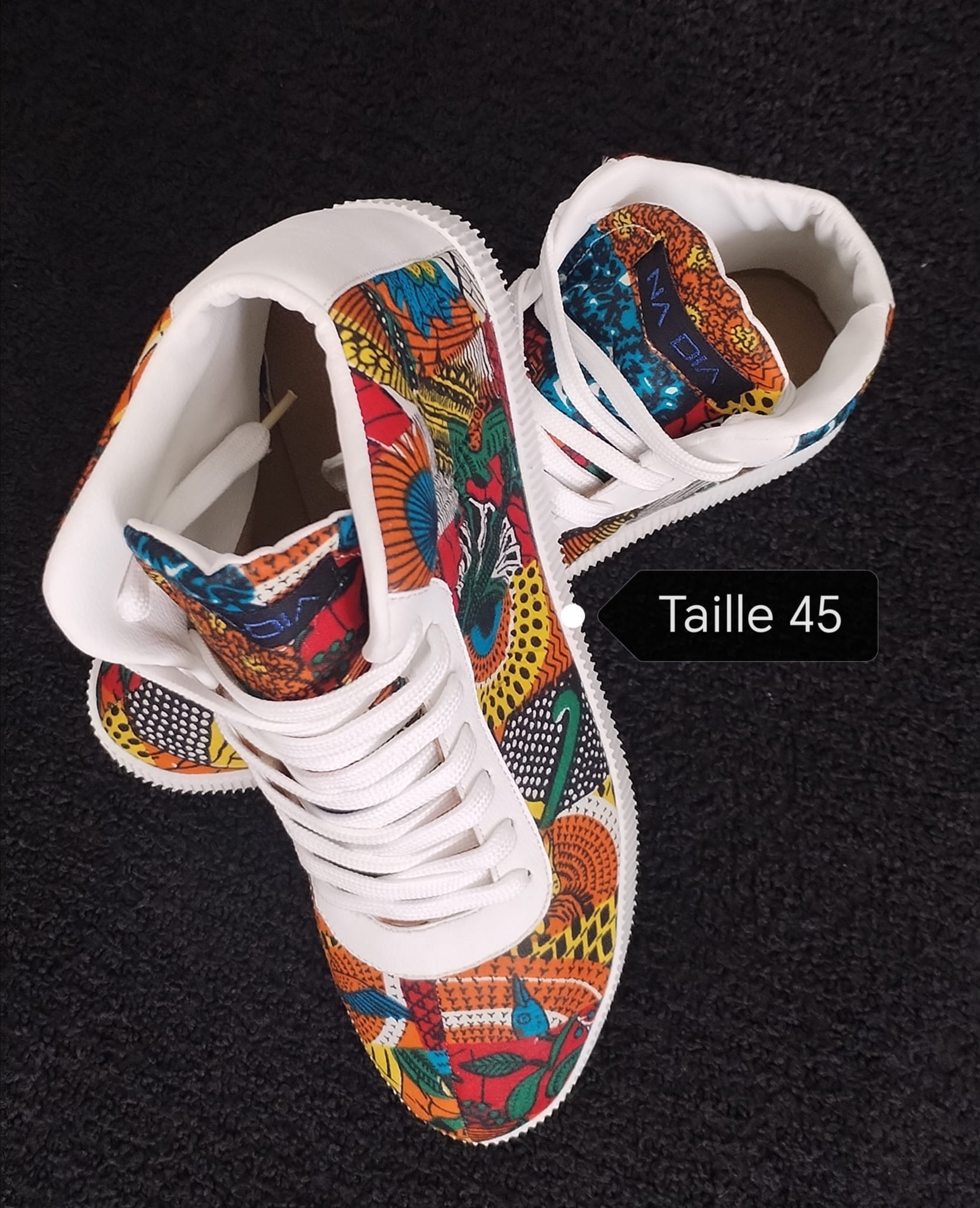 Baskets WAX Artisanales Sénégal Homme & Femme Collection Na Dia - Fait Main