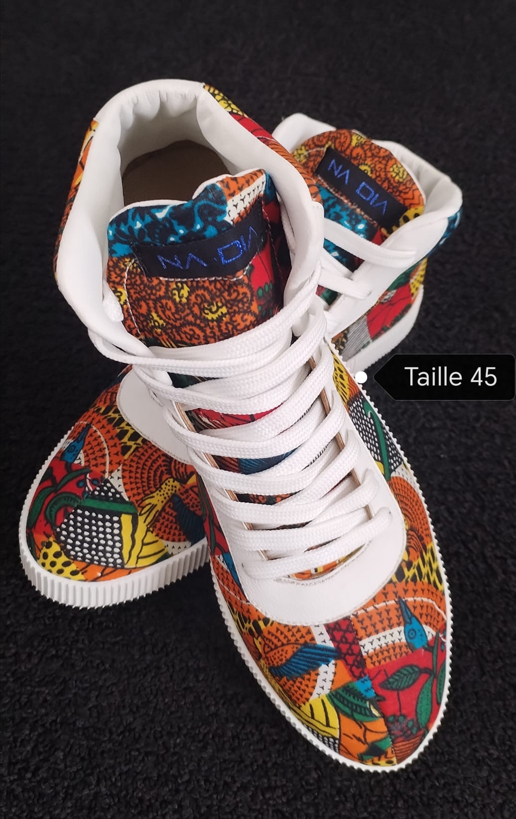 Baskets WAX Artisanales Sénégal Homme & Femme Collection Na Dia - Fait Main