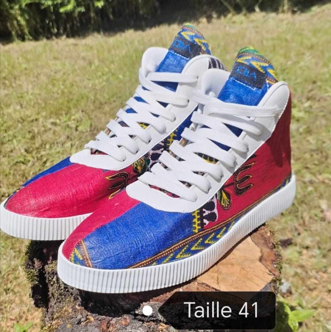 Baskets WAX Artisanales Sénégal Homme & Femme Collection Na Dia - Fait Main