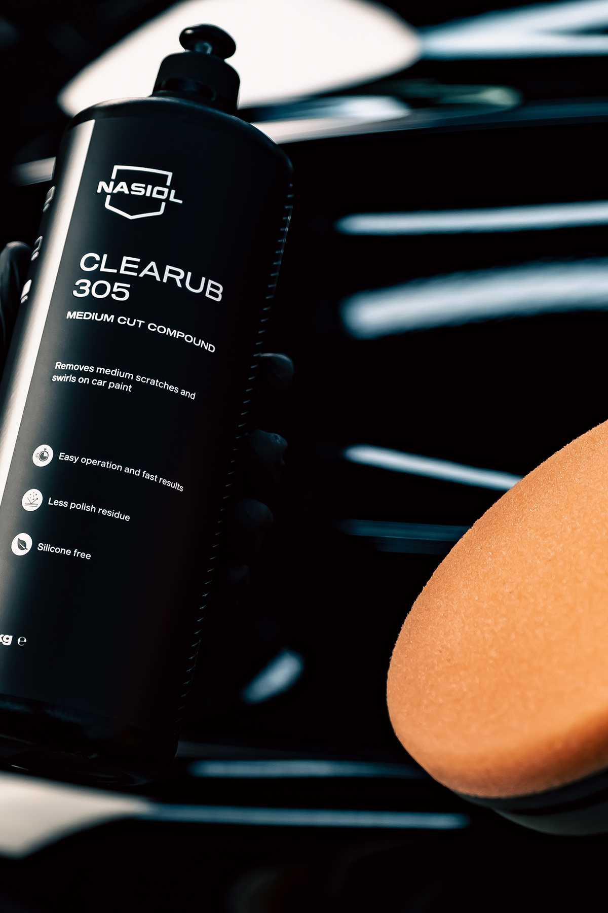 Nasiol CleaRub 305 - 500ml įbrėžimų poliravimo pasta (be silikono)