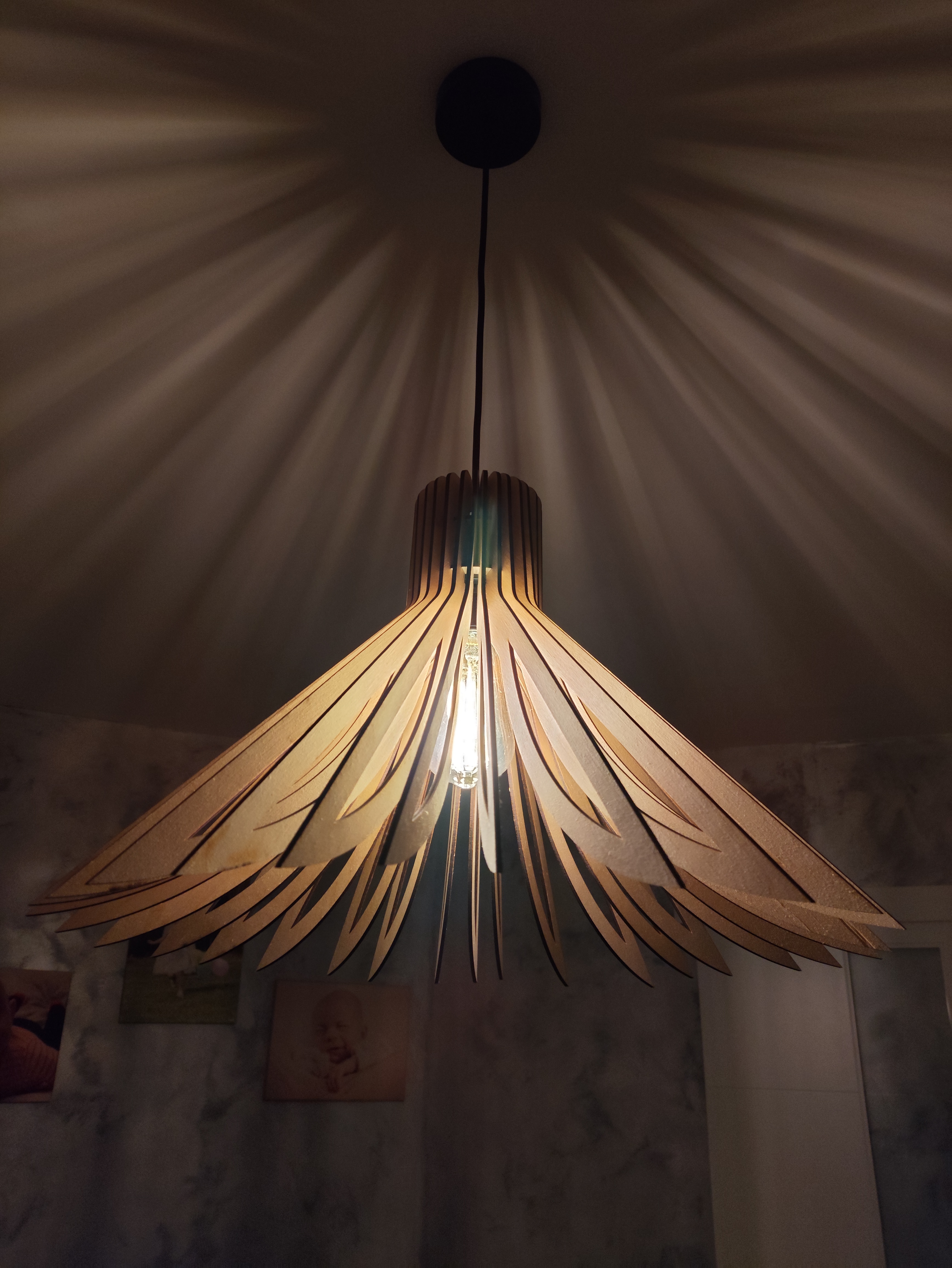 Suspension lumineuse en bois Nono#1