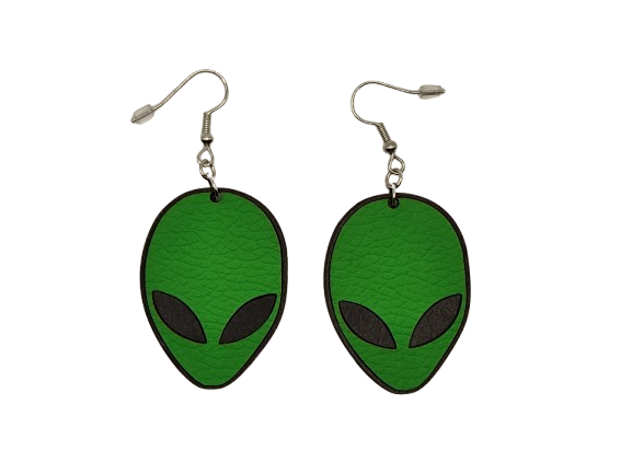 Boucles d'oreilles fantaisies "Alien Face"