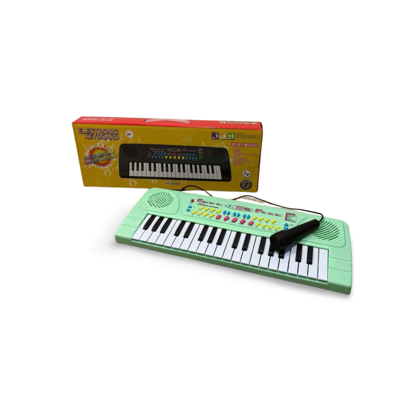 Elektroninis pianinas su mikrofonu