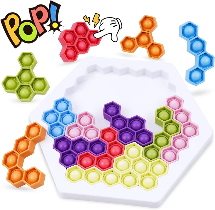 Spalvota Pop it dėlionė 