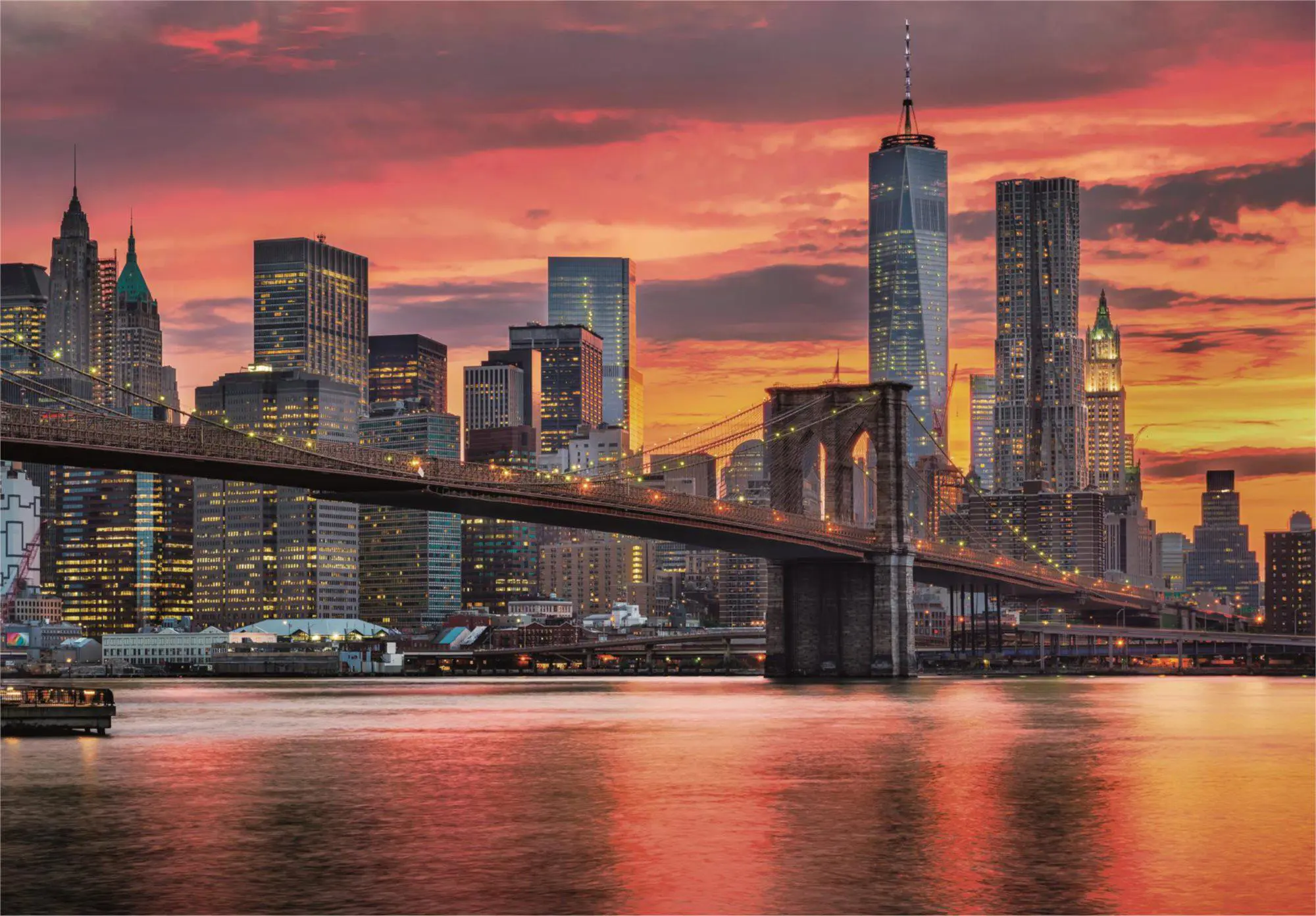 1500 detalių dėlionė "East river at dusk"