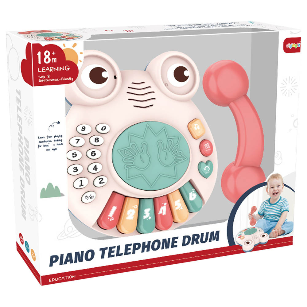 Vaikiškas žaislas Pianinas-telefonas-būgnas