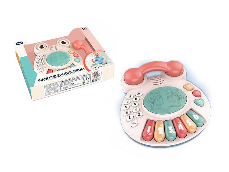 Vaikiškas žaislas Pianinas-telefonas-būgnas