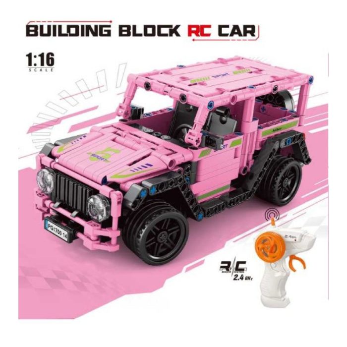 Konstruktorius RC rožinis automobilis Come alive