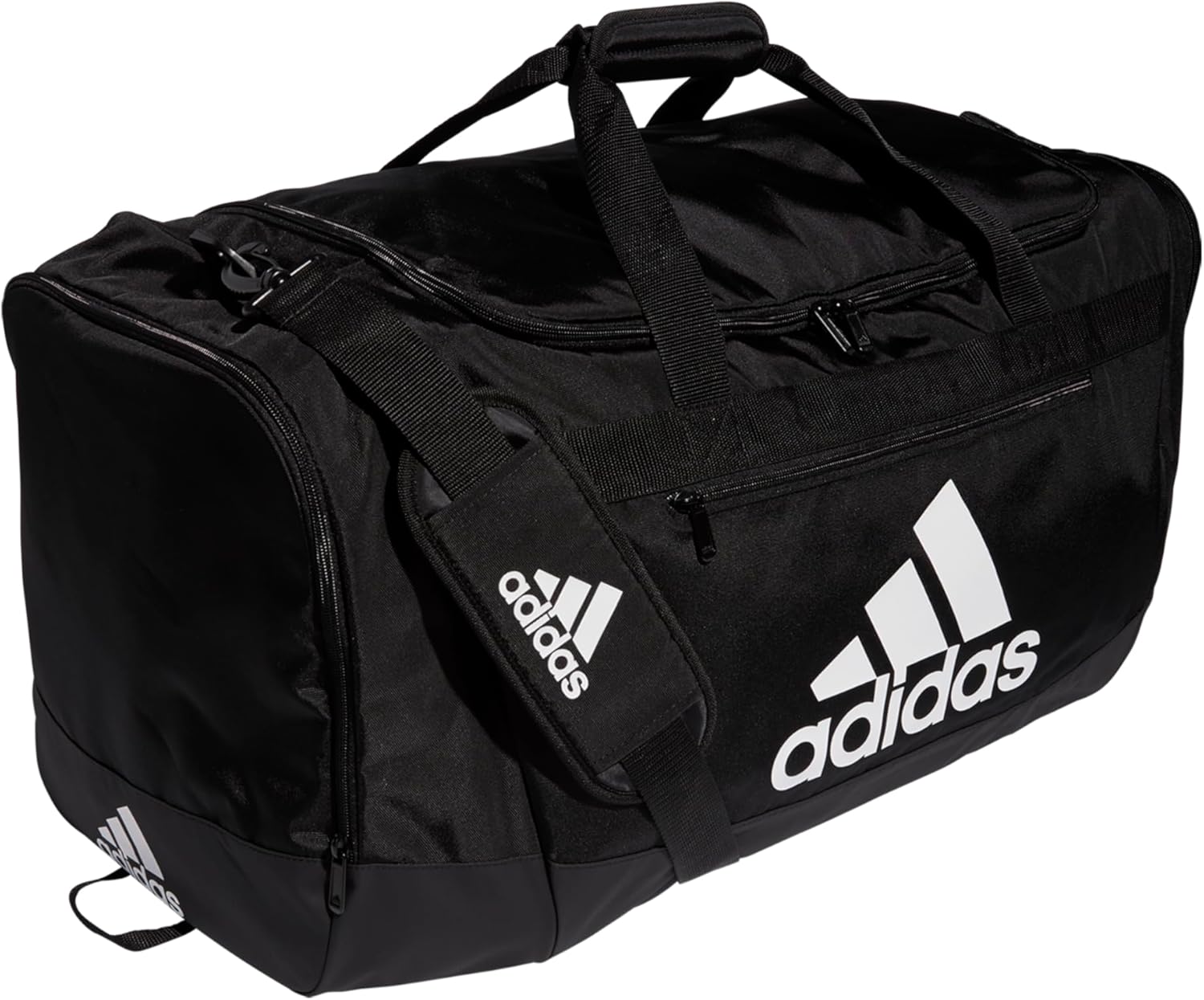 adidas Unisex Defender 4 Large Duffel Bag, Black/White, One Size