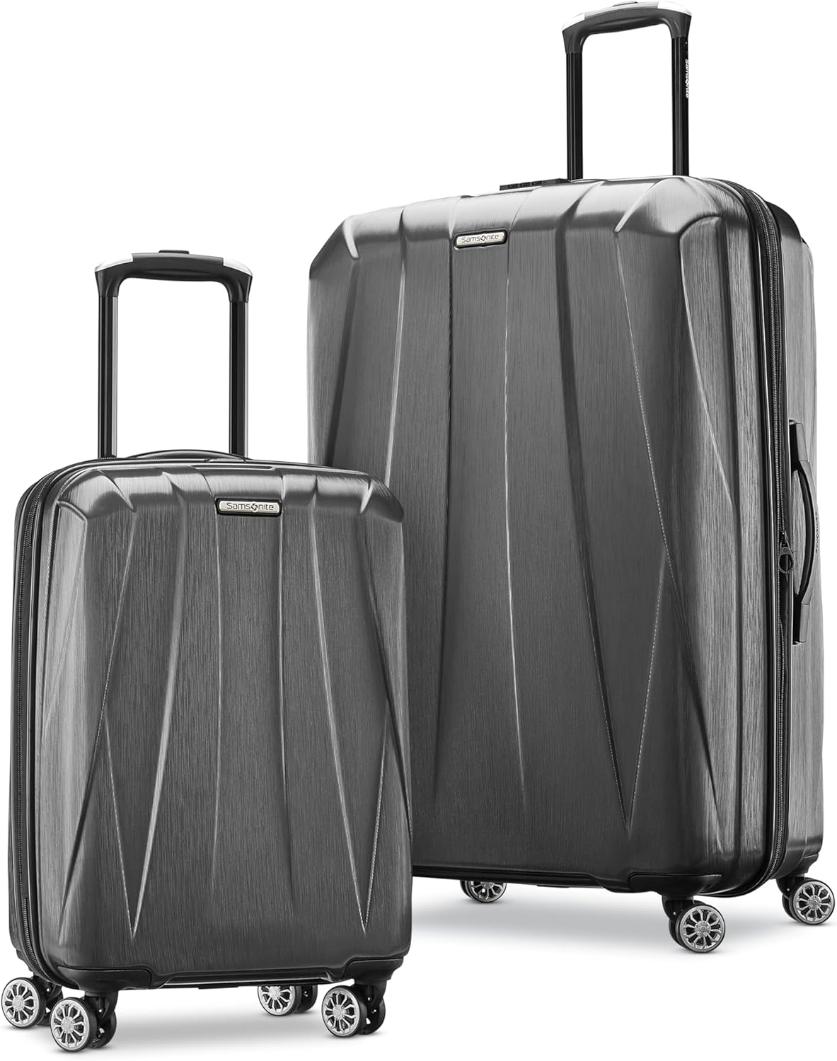 Samsonite Centric 2 Hardside Expandable Luggage with Spinners, Black, 2-Piece Set (20/24)