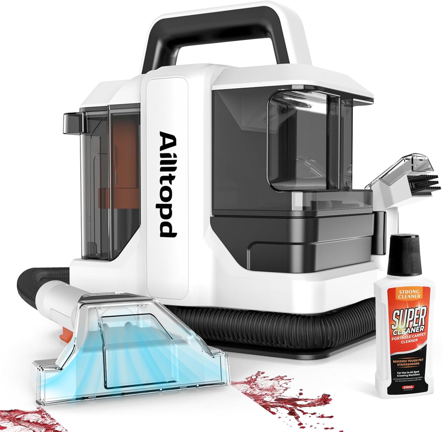 Portable Carpet & Upholstery Spot Cleaner Machine, Powerful Suction&Deep Cleaning Carpet Cleaner Machine for Area Rugs, Carpet, Couch, Car, Pets,...
