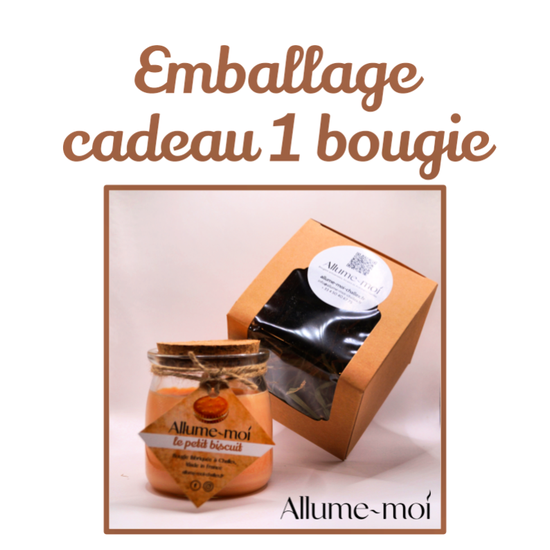 Emballage cadeau 1 bougie