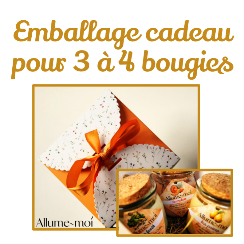 Emballage cadeau 3 à 4 bougies