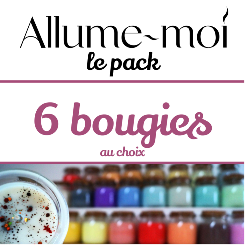 Pack 6 bougies