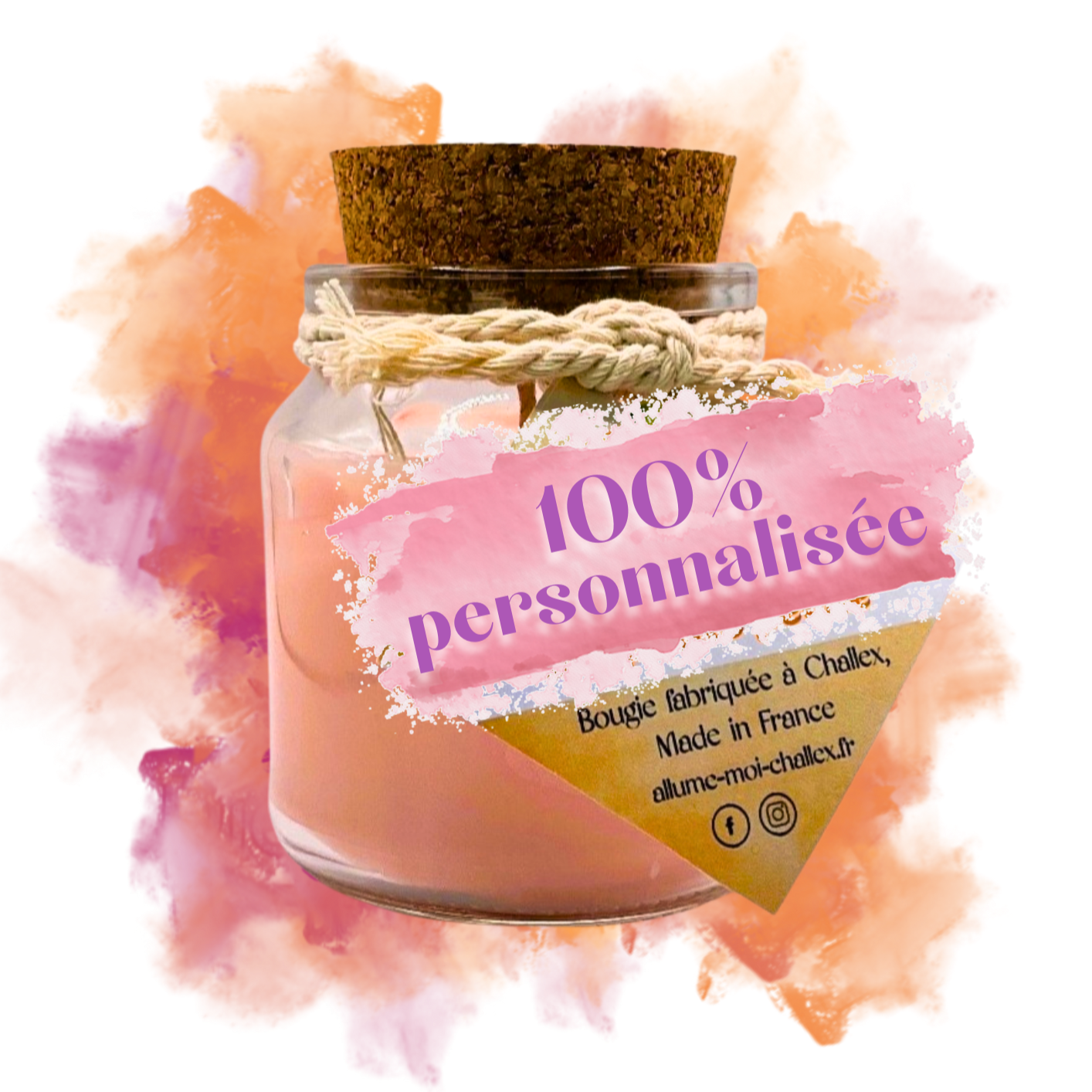 Bougie 100% personnalisée