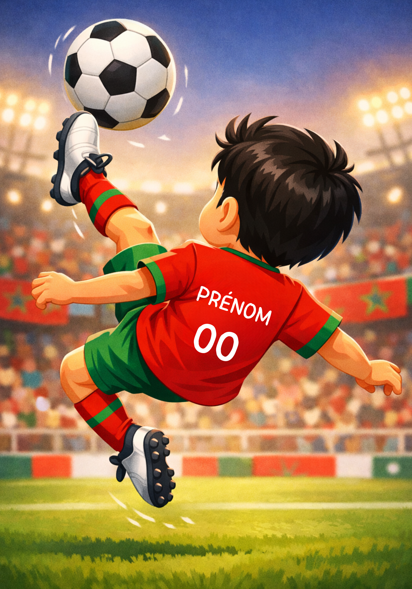 Poster enfant personnalisé – Le futur Lion de l’Atlas en coup de ciseau