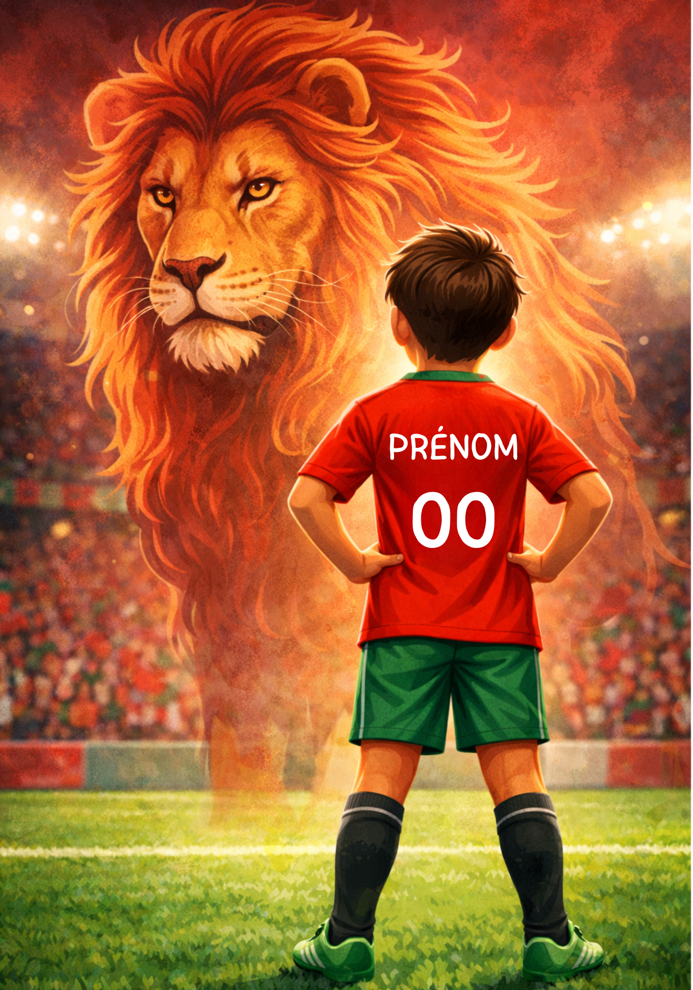 Poster enfant personnalisé – L’âme d’un Lion de l’Atlas