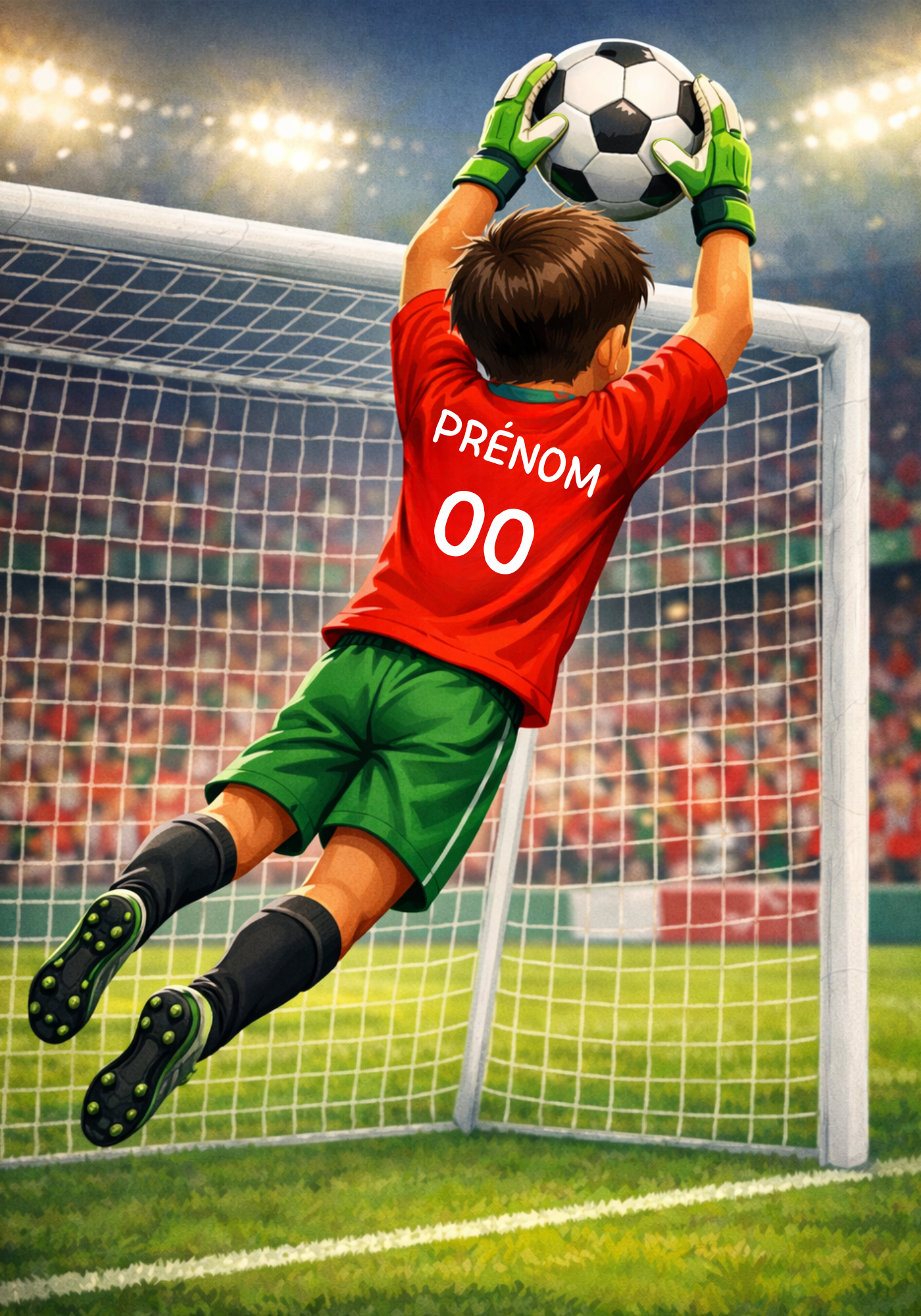 Poster enfant personnalisé – Futur gardien des Lions de l’Atlas