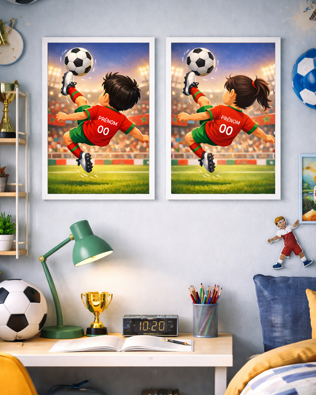 Poster enfant personnalisé – Le futur Lion de l’Atlas en coup de ciseau