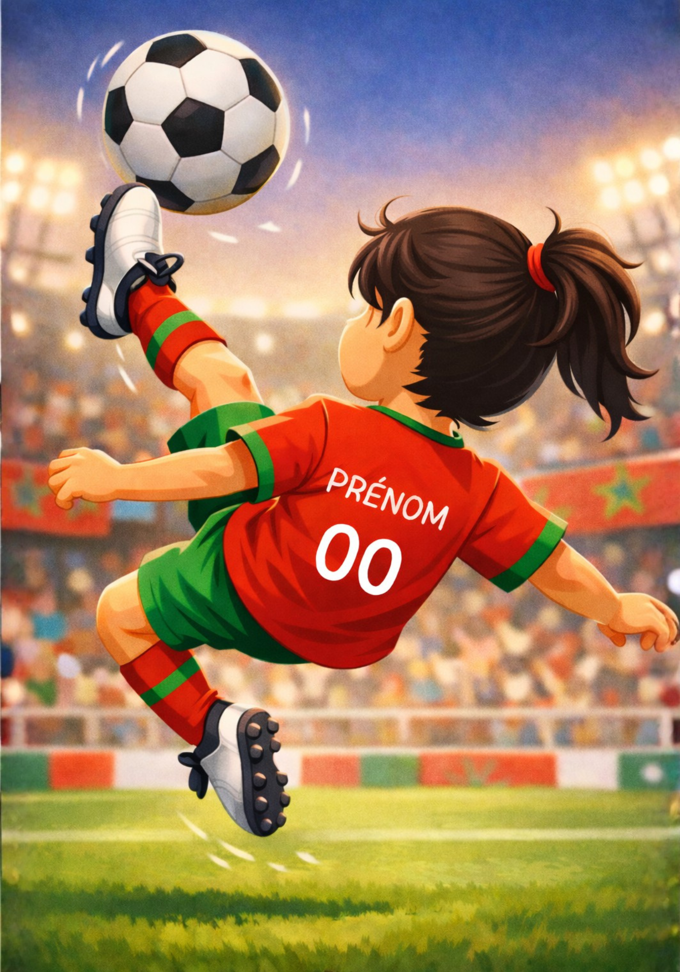 Poster enfant personnalisé – Le futur Lion de l’Atlas en coup de ciseau