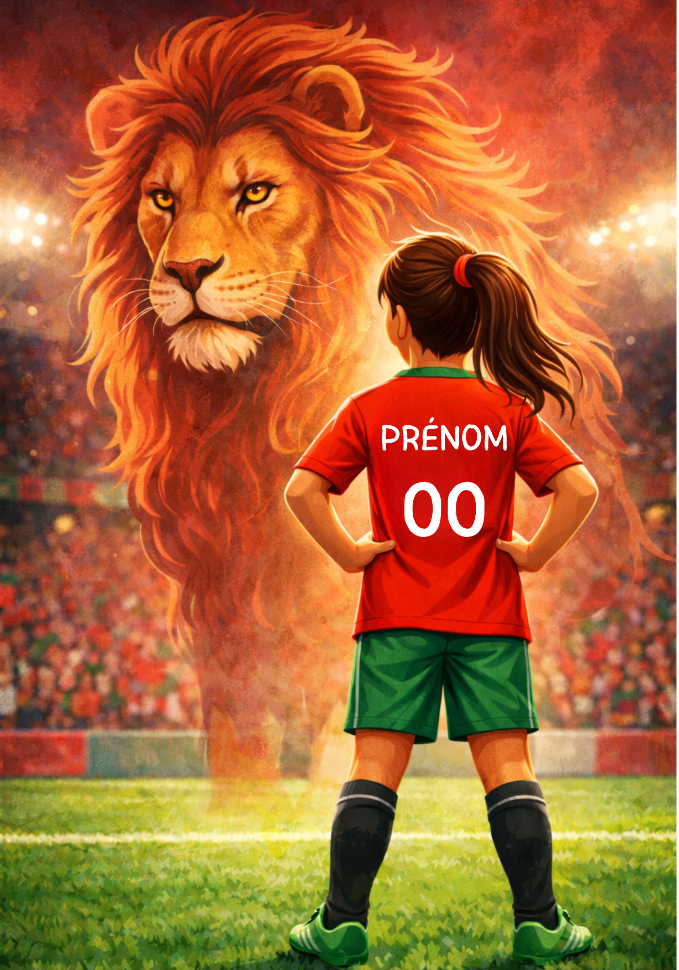 Poster enfant personnalisé – L’âme d’un Lion de l’Atlas