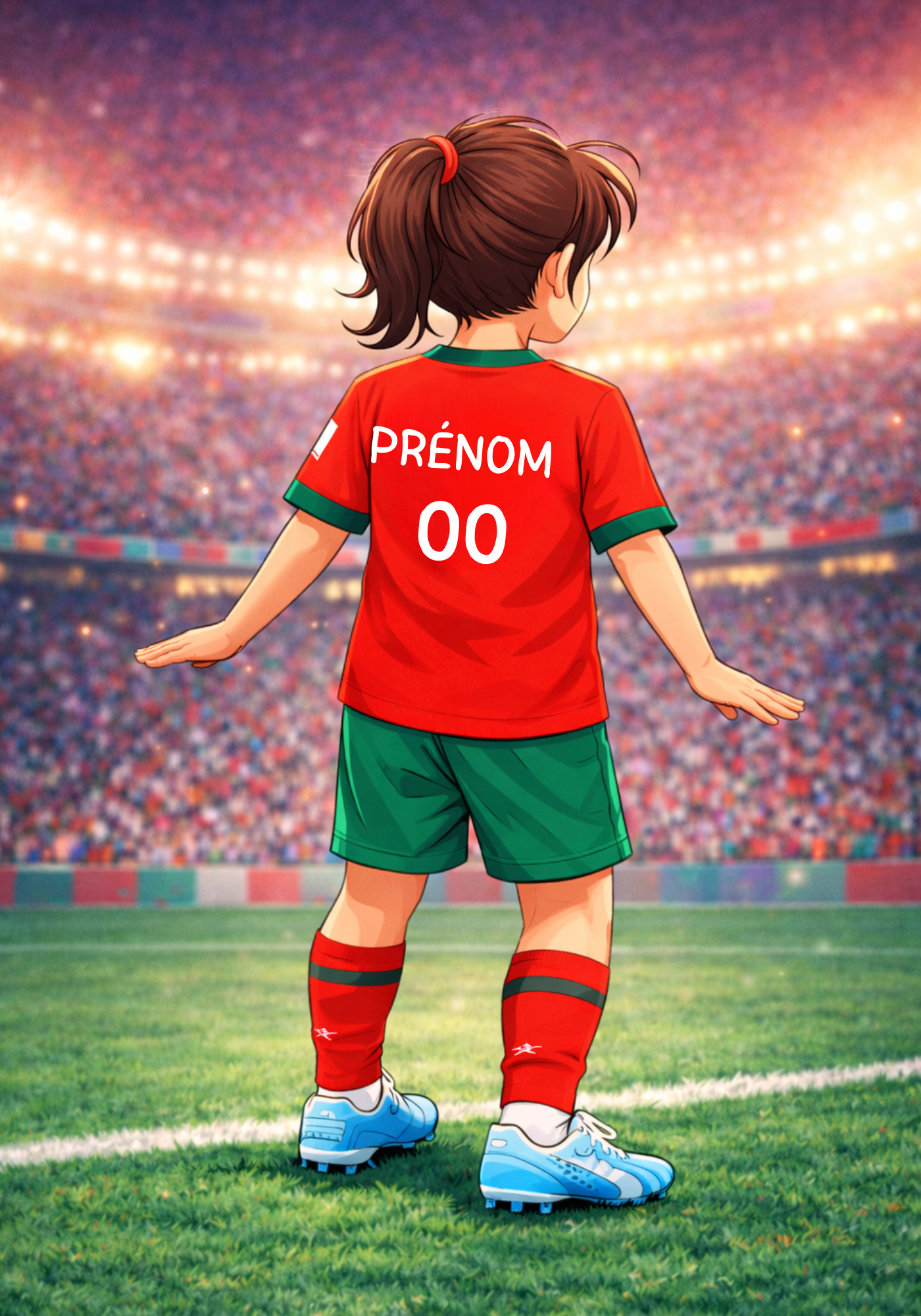 Poster enfant personnalisé – Le But d’un Petit Lion de l’Atlas