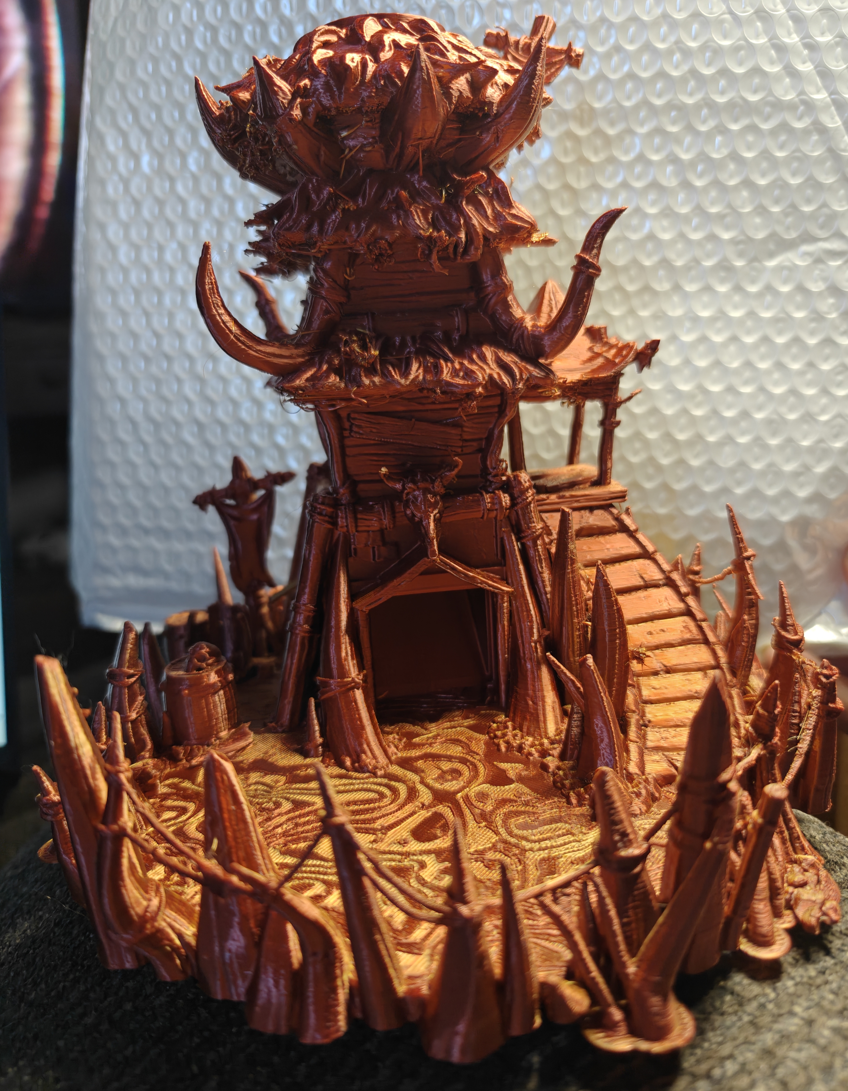 Intricate Fantasy 3D-Printed Dice Tower