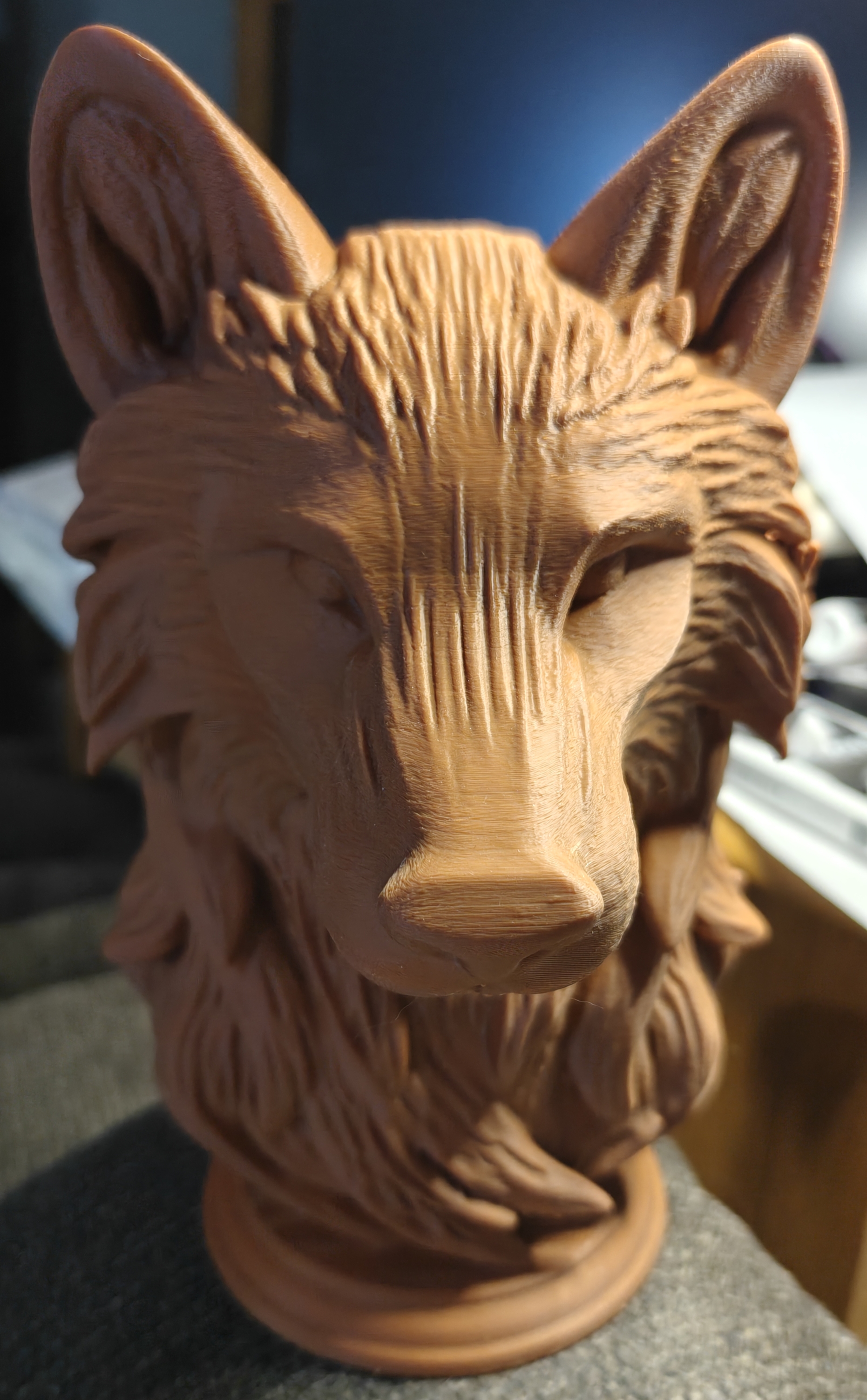 Wolf Head Sculpture