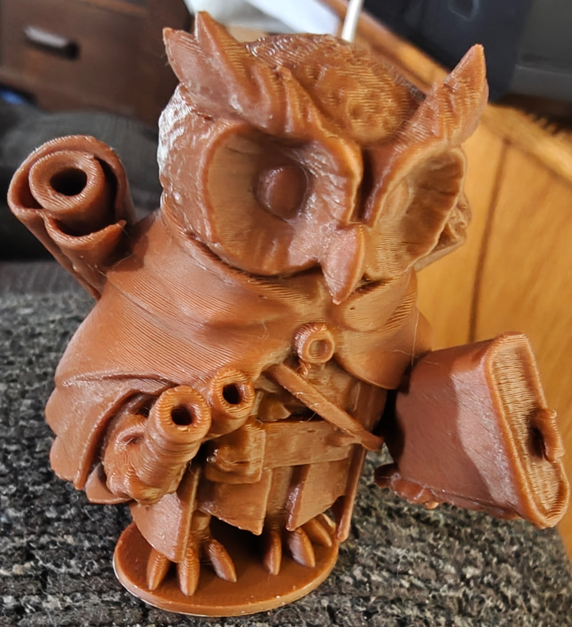 3D Printed Owl Figurine scholar