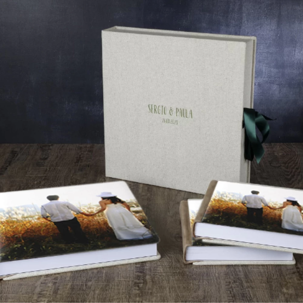 Album foto portada + caja + replica tapa foto