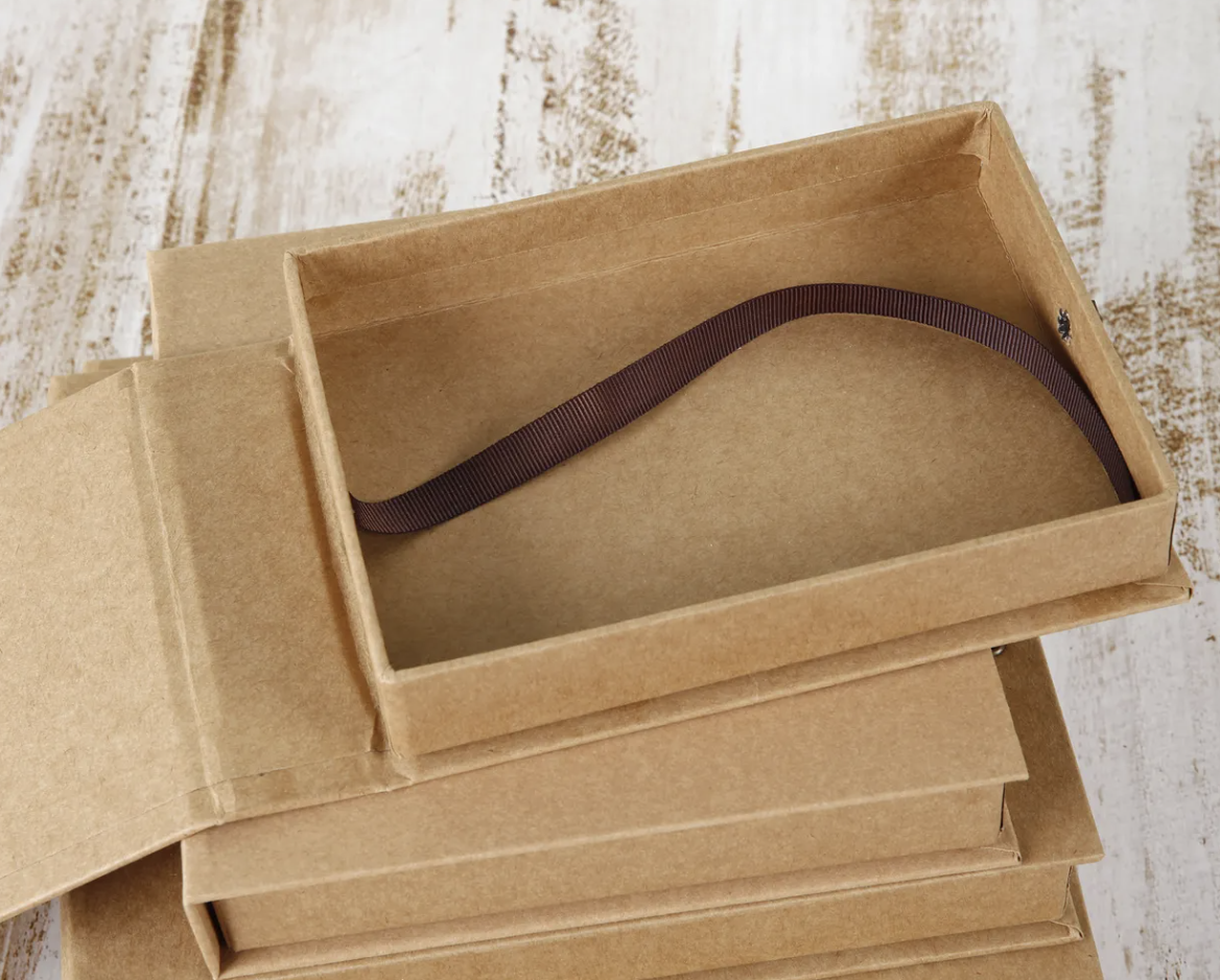 Caja kraft para fotos, sin apartado