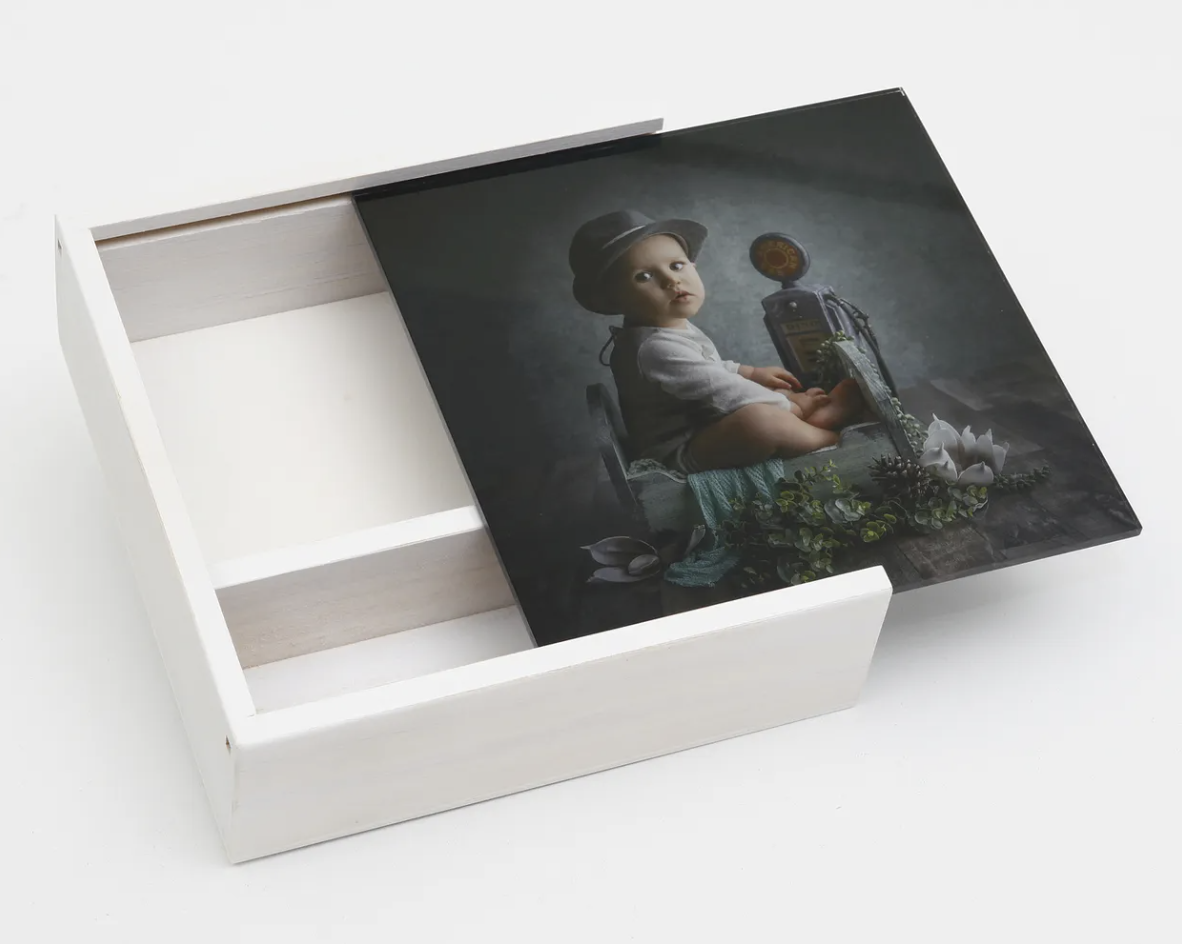 Caja madera + Tapa de madera con Foto