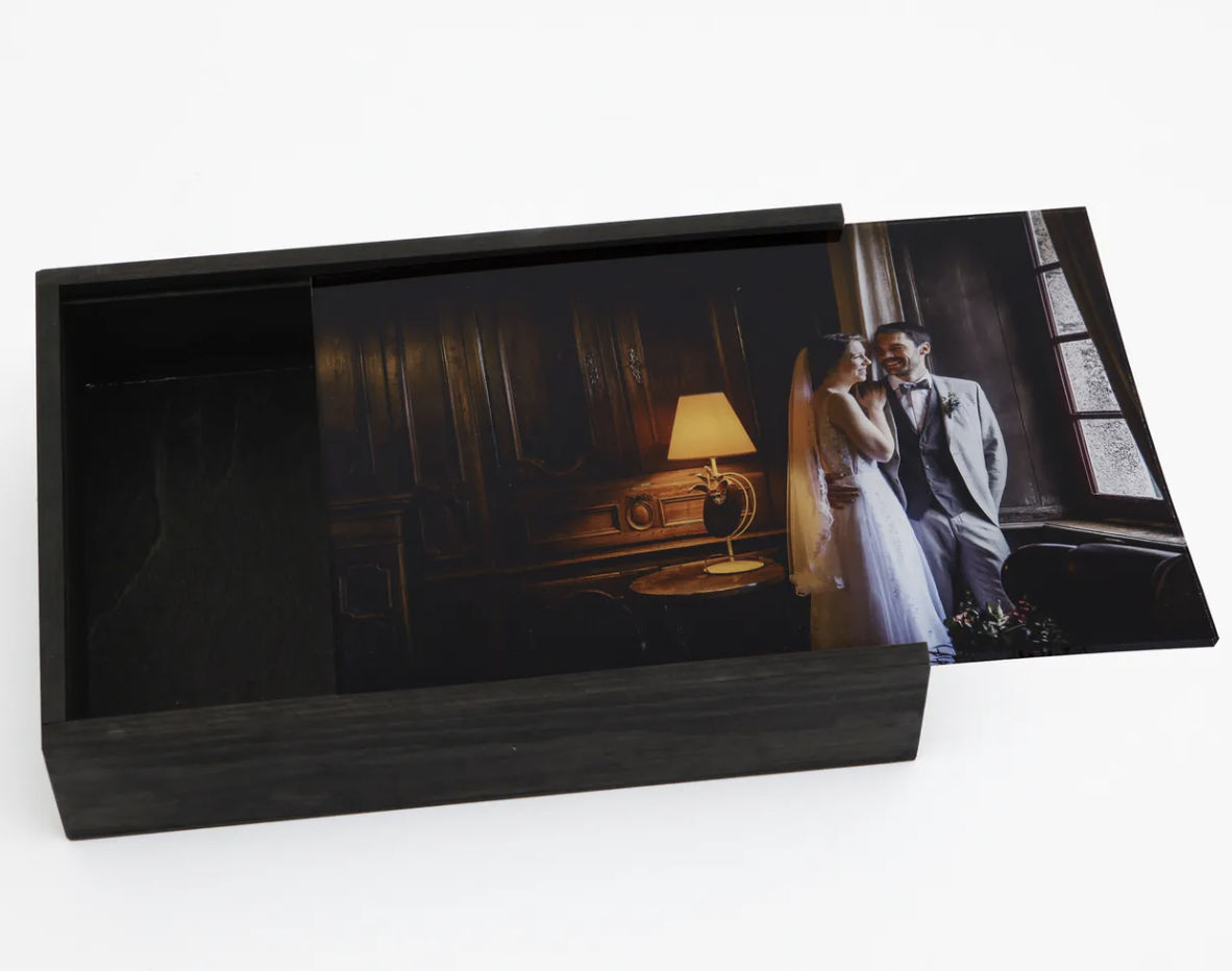 Caja madera + Tapa de madera con Foto
