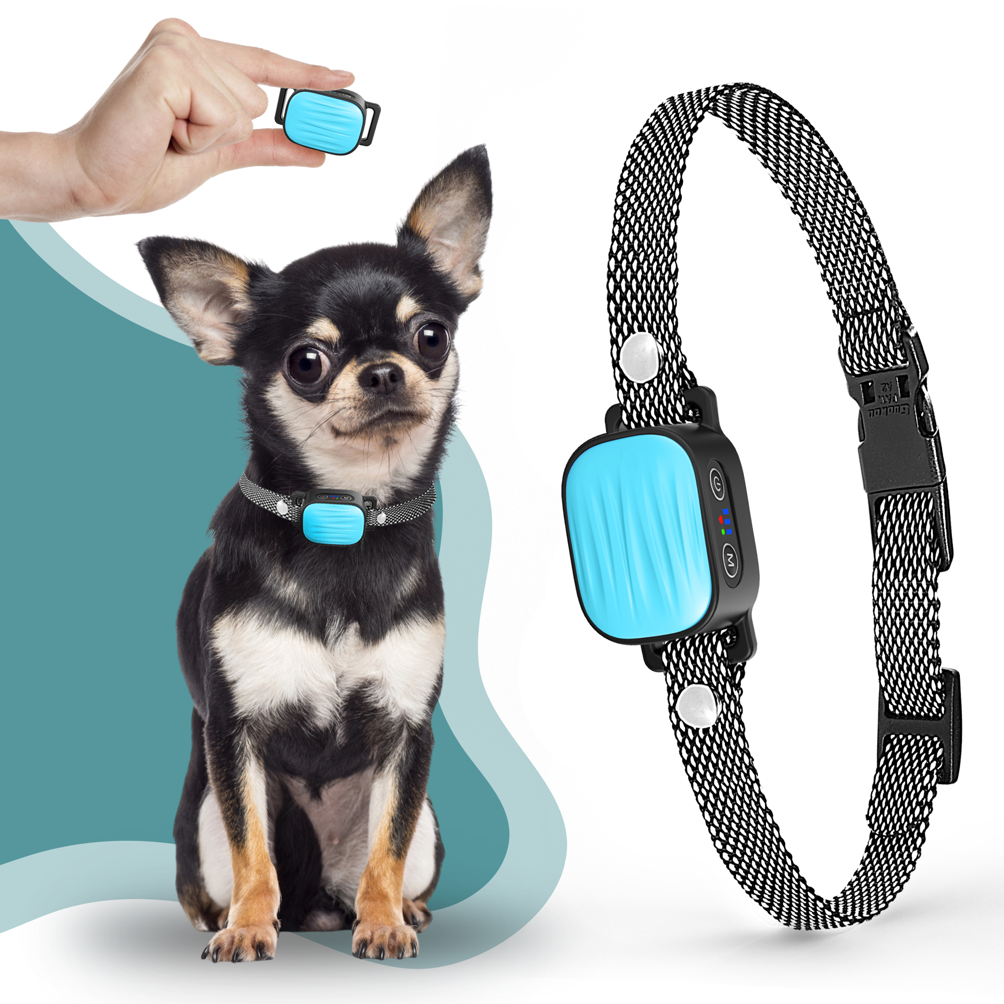 Smart Bark Collar for Small Dogs (blue)