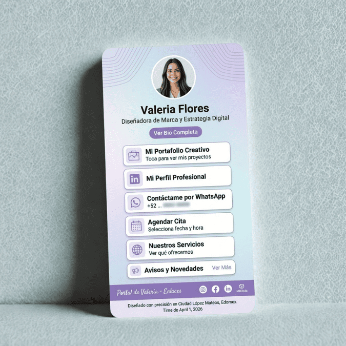 🚀Tarjeta digital tipo “link en bio”
