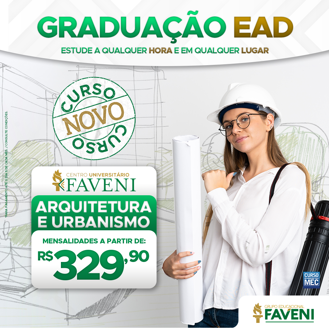 ARQUITETURA E URBANISMO – BACHAREL EAD 3600h